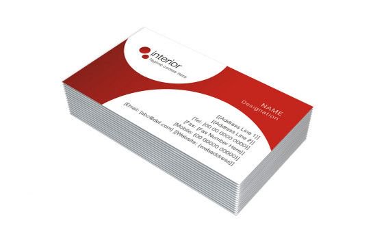 One Sided Visiting Card  Design Sample