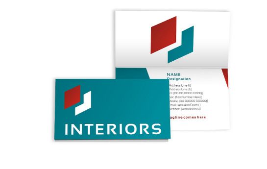 Folded Visiting Card Template